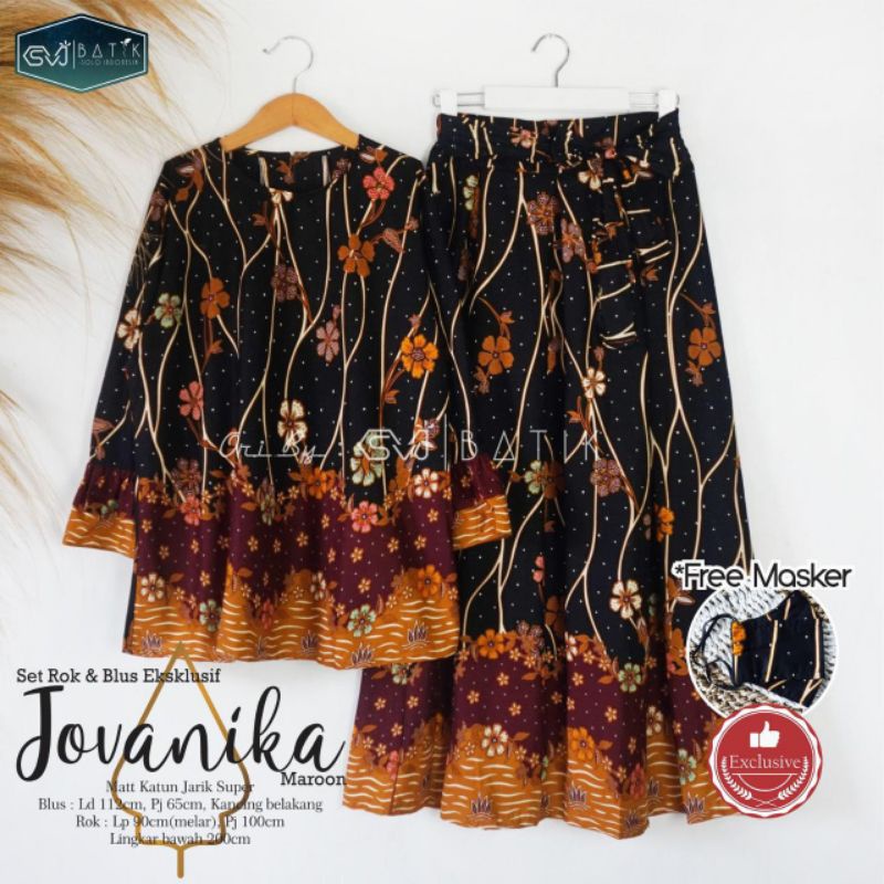 SET ROK N BLUS BATIK JOVANIKA MODERN / RnB EKSKLUSIF UNGGUL JAYA