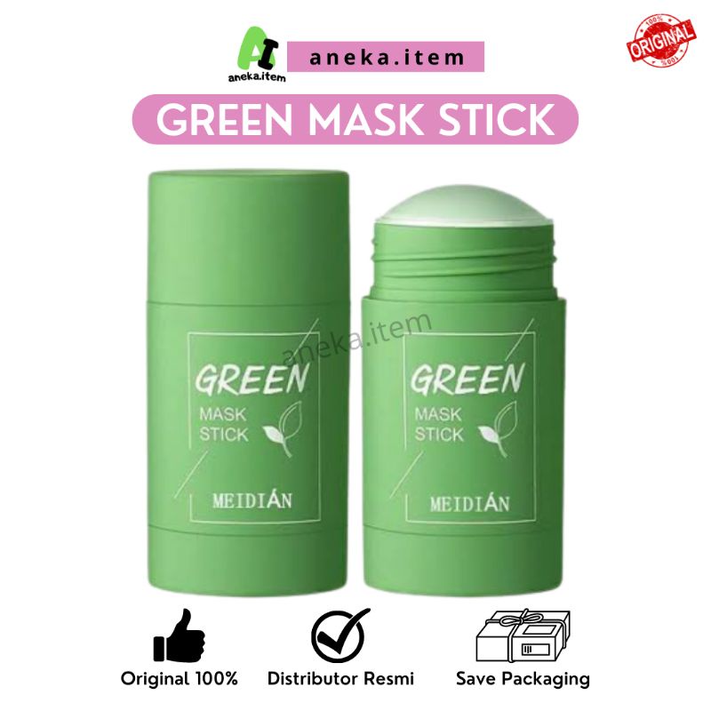 Green Mask Stick Original 1000% / Green Mask Stick / Mask Stick / Masker Green Tea / Green Mask 40gr