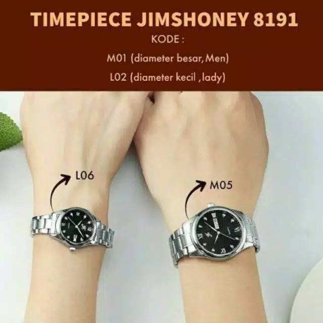 JIMS HONEY JAM TANGAN 8191 JAM TANGAN COUPLE JAM TANGAN STAINLESA