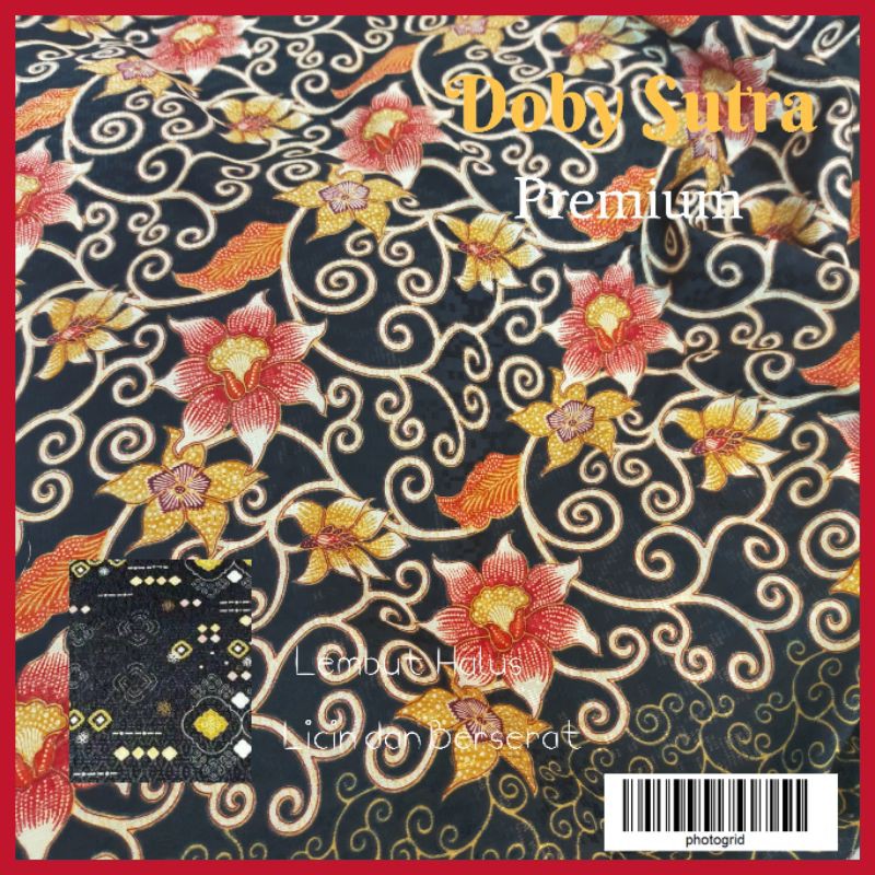 Bahan Batik Dolby Licin / Kain Batik Doby Sutra Premium Per 1/2meter = 50 cm = 0,5 m