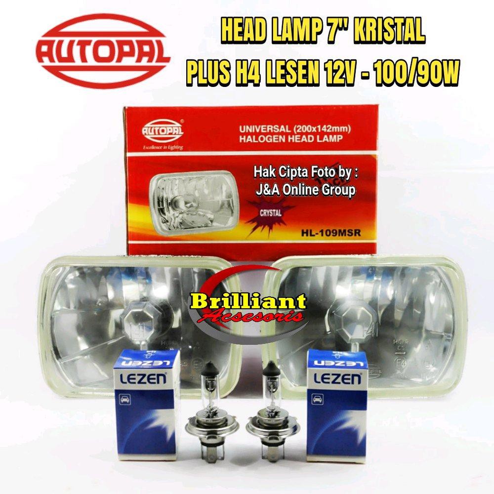 Head Lamp Lamp AUTOPAL Kotak 7inch Plus Bohlam H4 Lezen - isi 2pcs