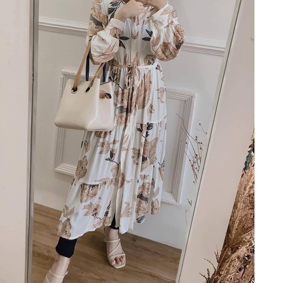 [ycr⭐713] Prianka Long Tunik Rayon Viscose Premium | Atasan Wanita Muslim Tunic Motif Floral Daily B