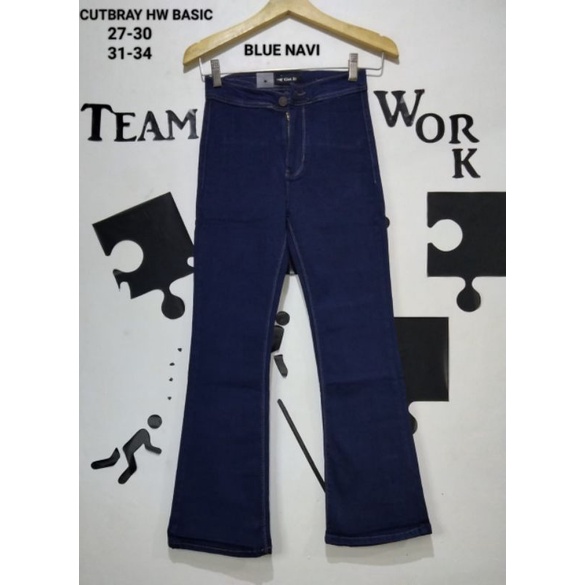 CELANA JEANS HIGHTWAIS CUTRBAY JEANS MERK GET IT / CELANA JEANS CUTRBAY WANITA MERK GET IT Sz 27-34