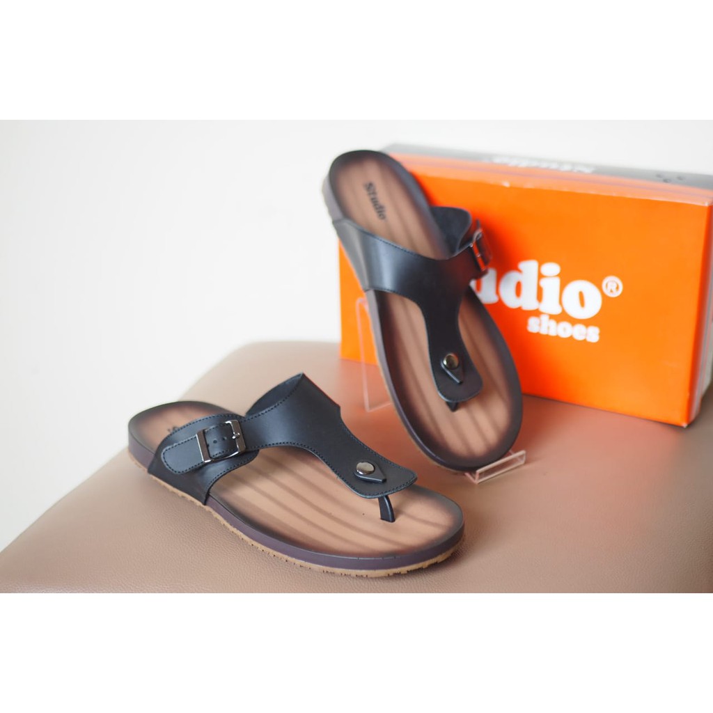 COD SANDAL JEPIT PRIA KULIT STUDIO AP 09 ORIGINAL MURAH
