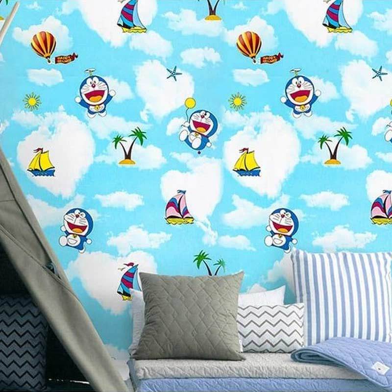 Wallpaper Dinding Stiker Karakter Doraemon Awan Doraemon Holiday 45 cmx 10m