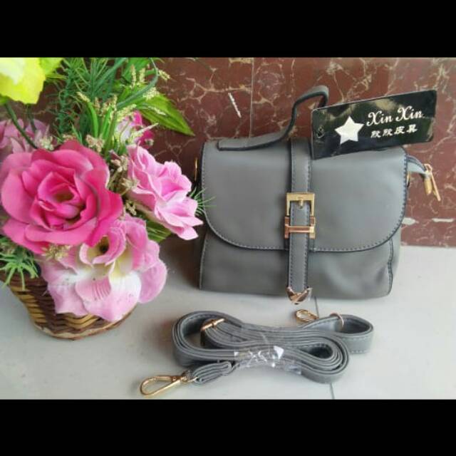 TAS WANITA XINXIN GESPER ABU ABU IMPORT