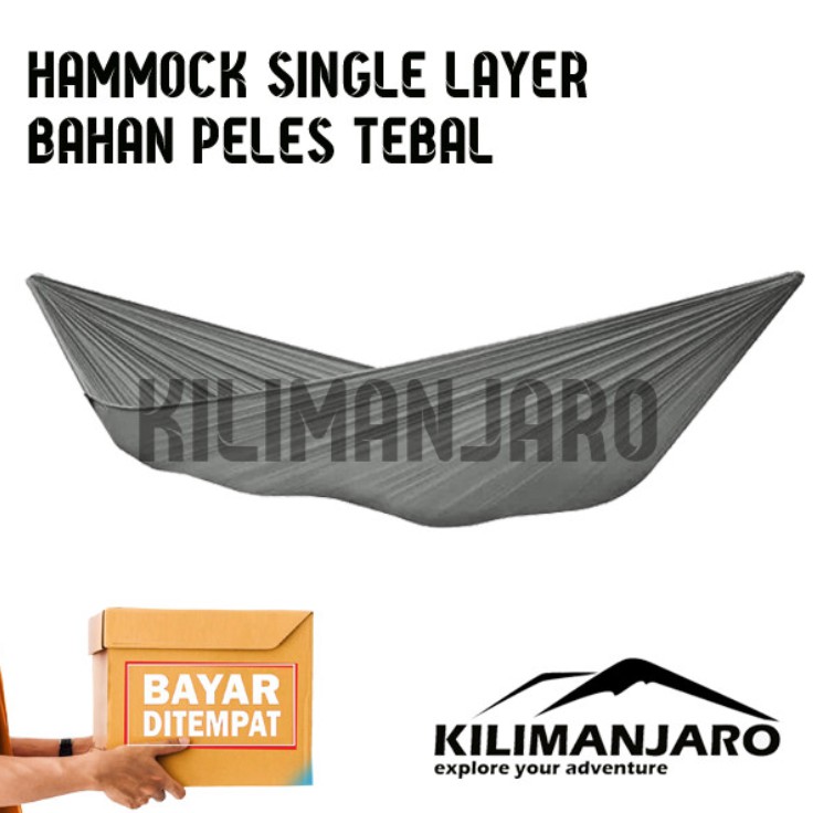 (Bisa COD) Hammock 250X150 camping bahan peles tebal ayunan gantung full bartex