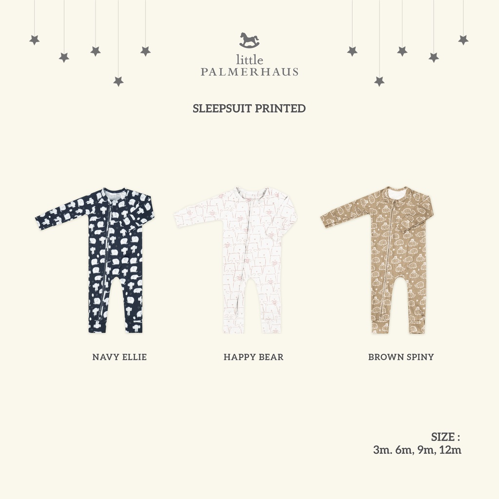 Little Palmerhaus Printed Sleepsuit 5LL - Baju Tidur Bayi