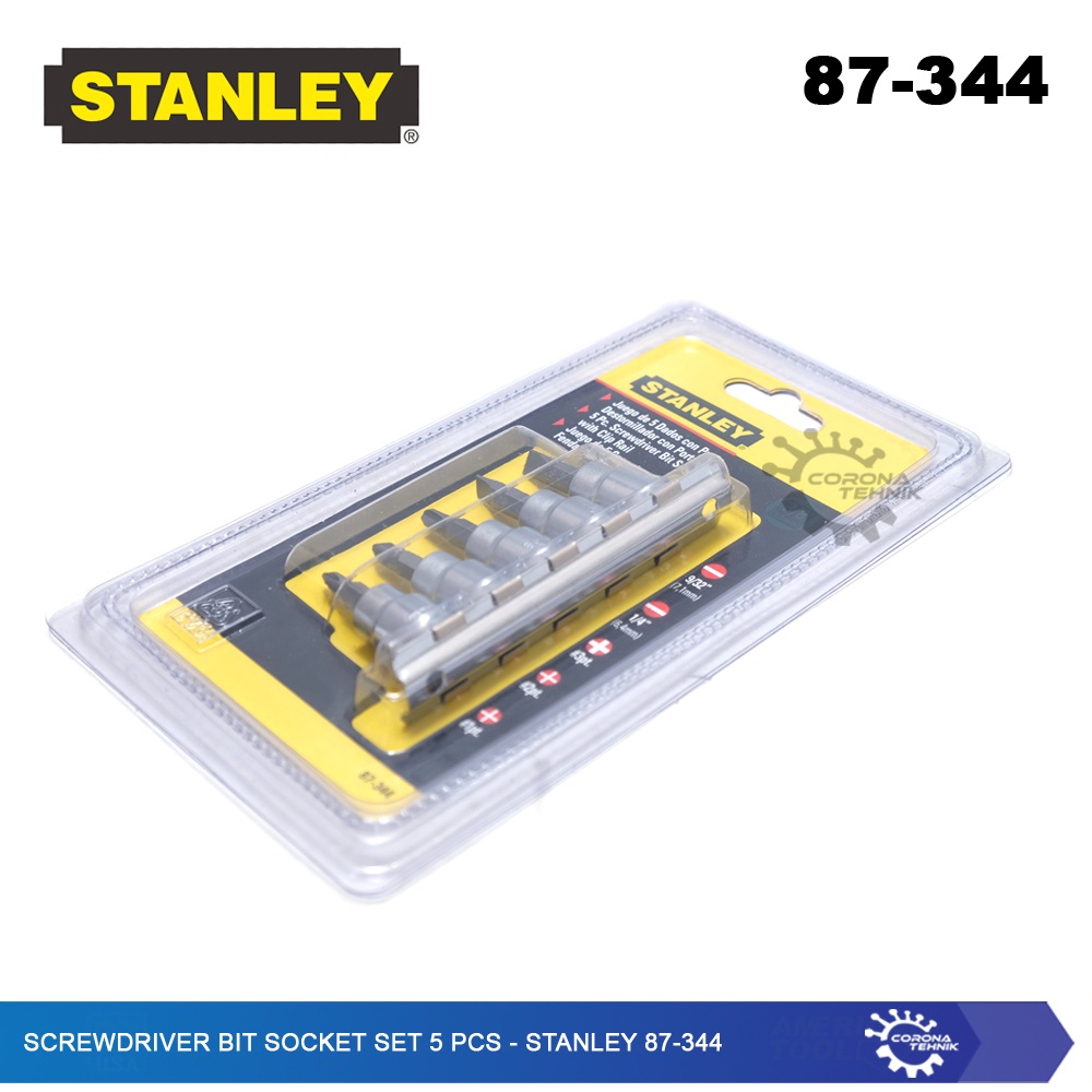 Stanley 87-344 - Screwdriver Bit Socket Set 5 Pcs