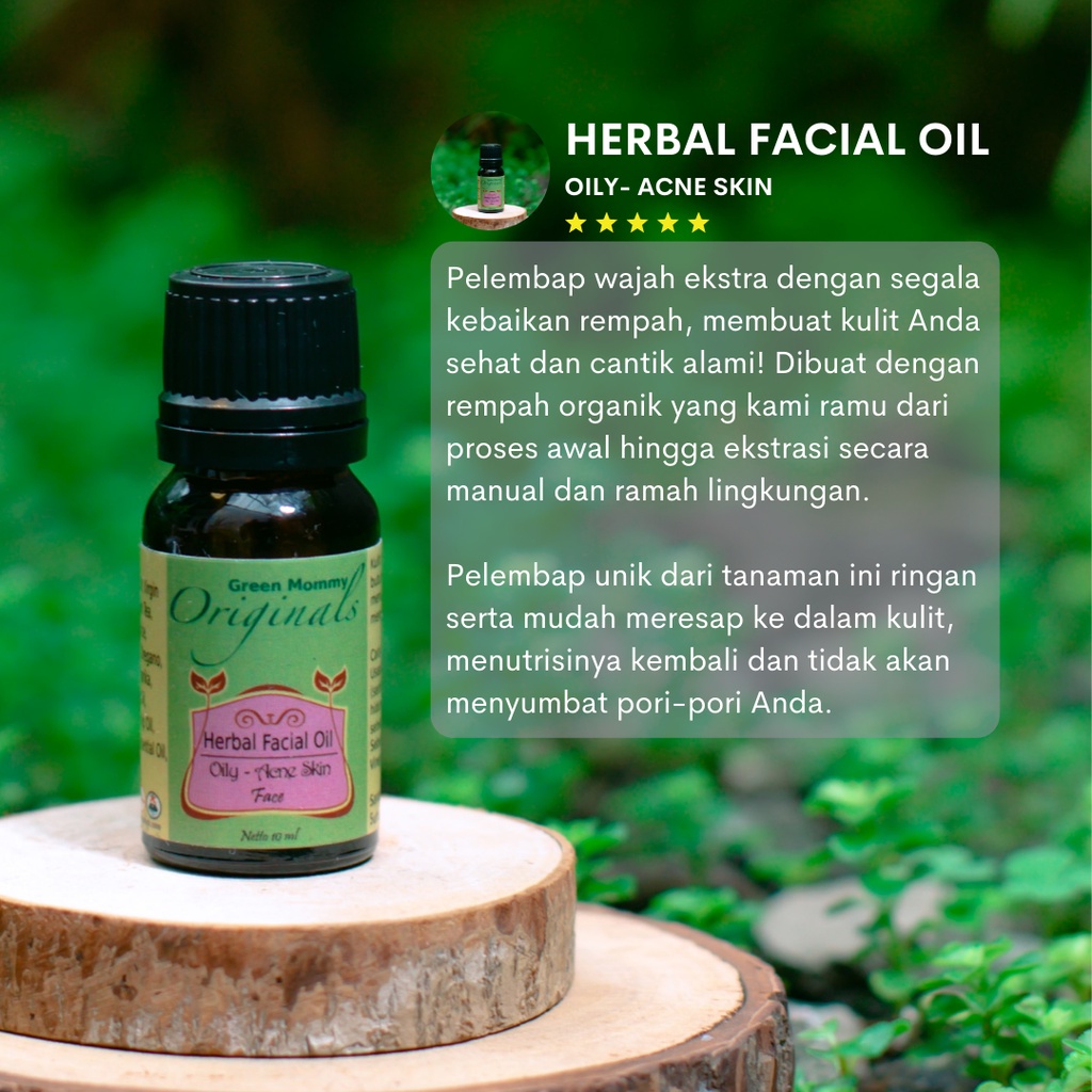 Jual Herbal Facial Oil Combination Skin/Oily Acne Pelembab Wajah Kulit