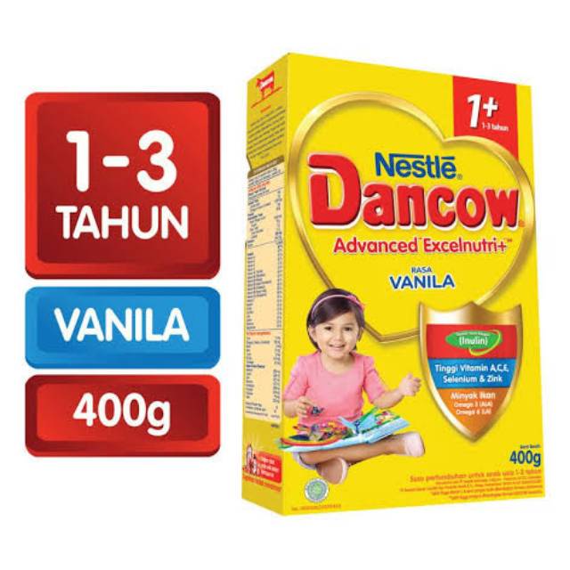 

Dancow Advanced Excelnutri+ 1+ Susu 1-3tahun Rasa Vanilla Vanila 800gr