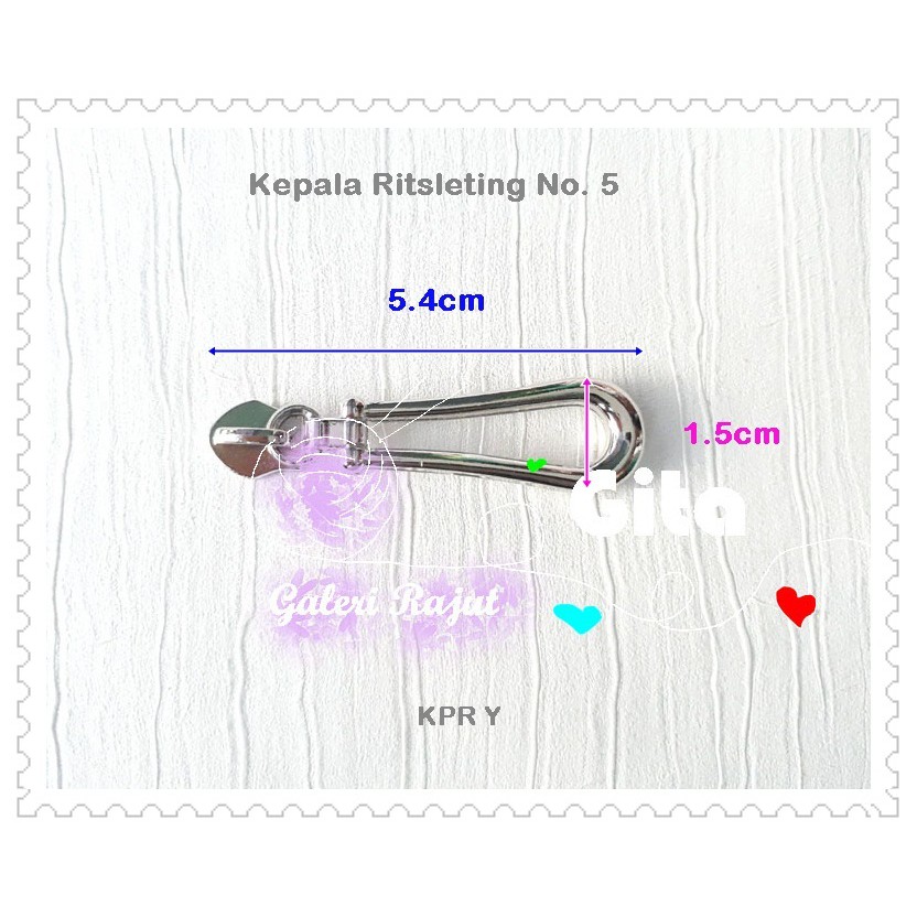 Kepala Resleting / Kepala Ritsleting No. 5