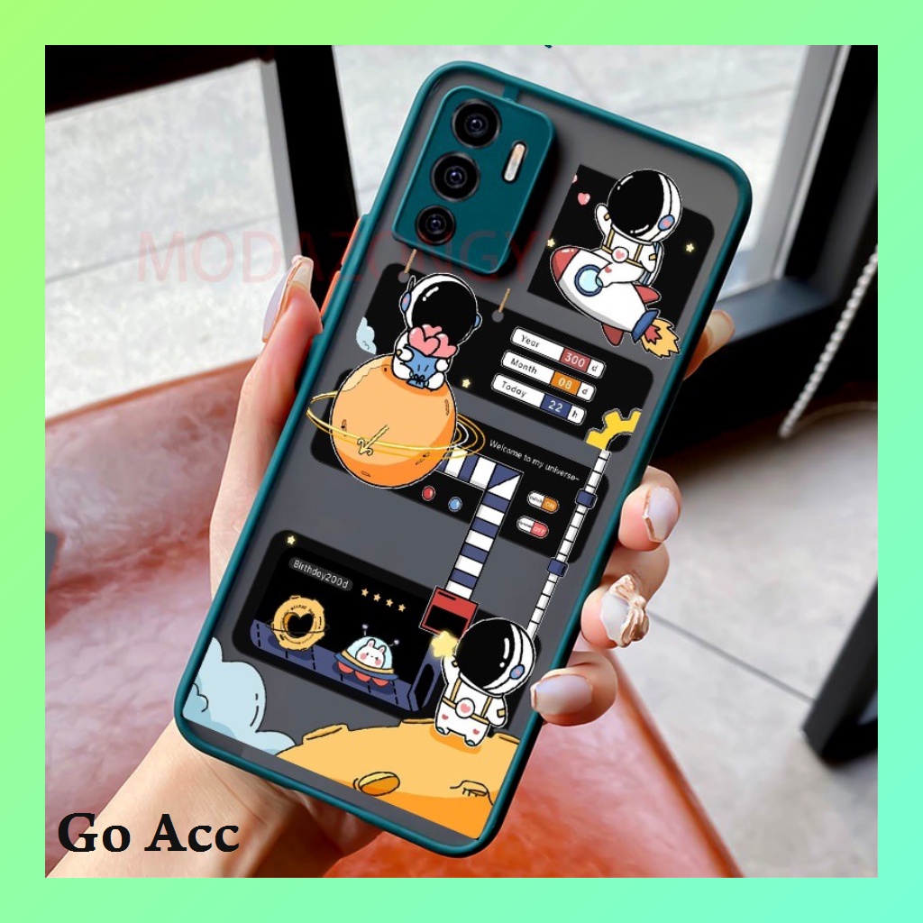 Softcase Casing AA16 astronot for Infinix Hot 8 9 10 10s 10t 11 11s NFC 12 12i Play Note 7 Lite Pro Smart 4 5 6 6+ HD 5G