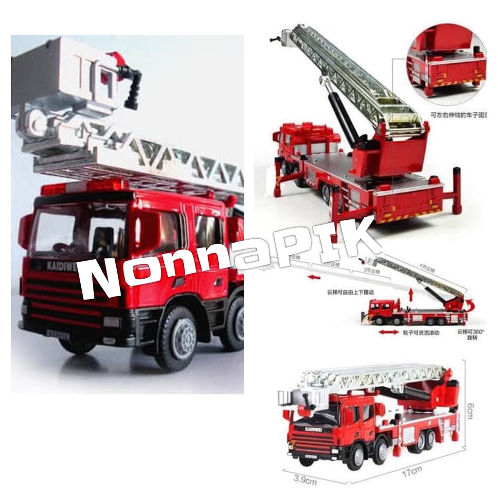 Diecast Original Kaidiwei KDW Fire Fighter Truck Pemadam Kebakaran