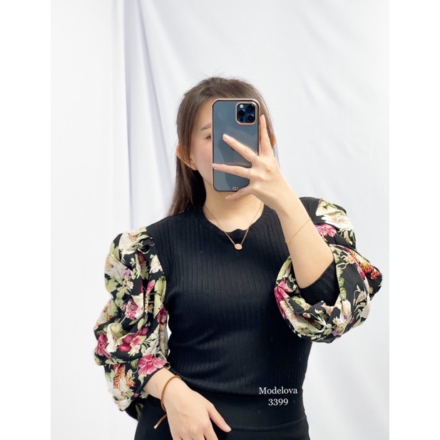 MDLV ~ BM 3399 GERANIUM PUFF TOPS // ATASAN LENGAN PANJANG // FASHION IMPORT WANITA