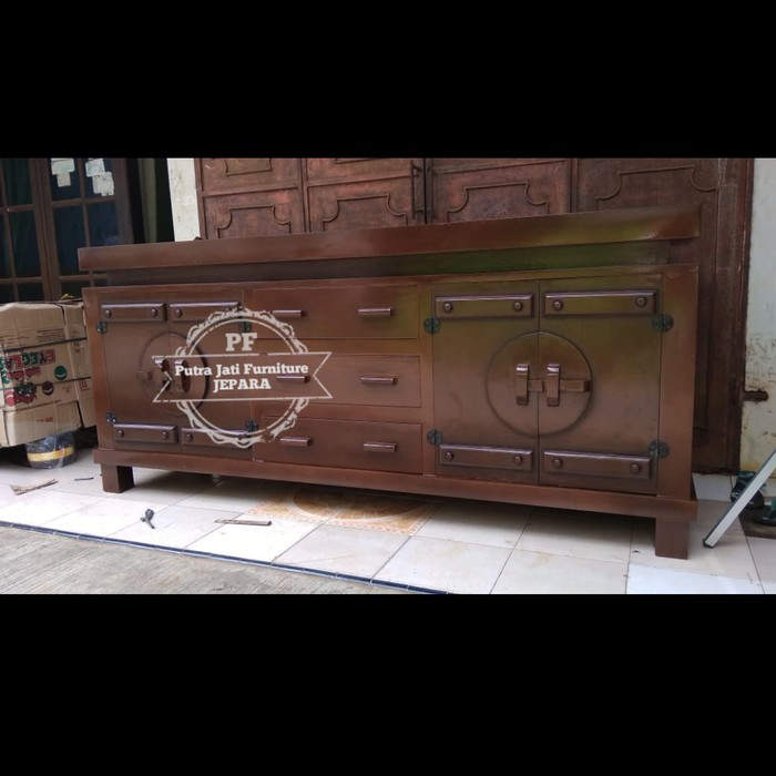 Furniture Jati  Bufet Cowboy Meja Tv Jati Lemari Pendek Pajangan Minimalis