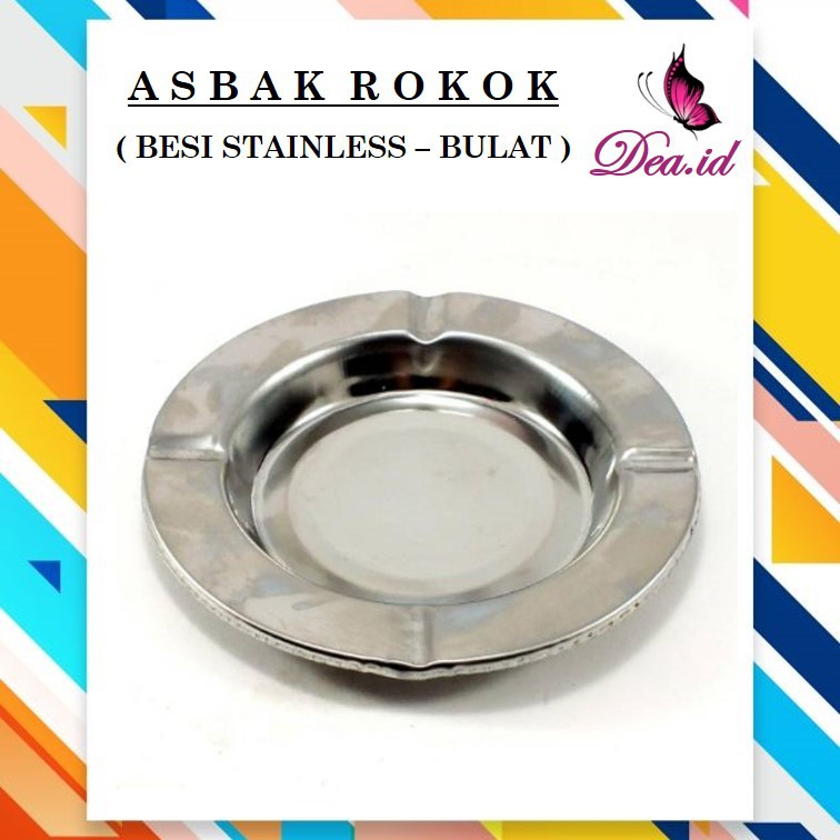 [DEASTORE] ASBAK ROKOK BESI STAINLESS BENTUK BULAT