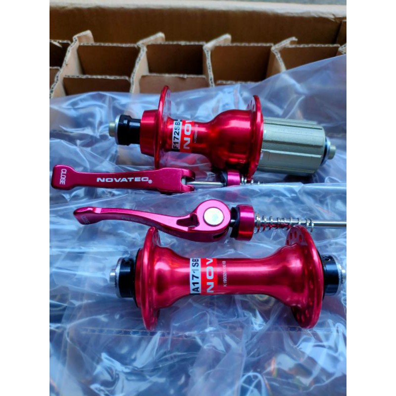 HUB FREEHUB SEPEDA LIPAT ROAD VBRAKE NOVATEC 28/28H Merah