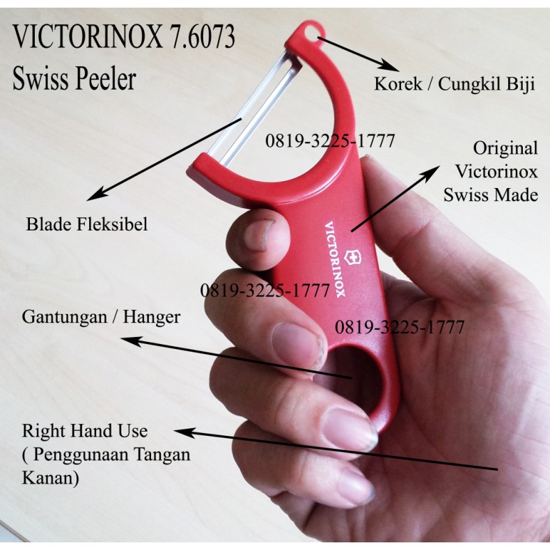 Jual Victorinox 7.6073 Swiss Peeler - Pisau Dapur Kupas Kulit Buah swiss  Indonesia|Shopee Indonesia