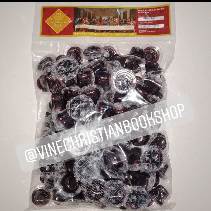 

PERJAMUAN KUDUS - ANGGUR KEMASAN CUP - ANGGUR CUP ISI 100 pcs - non alkohol