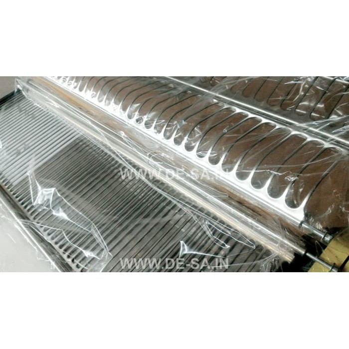 80CM HUBEN Rak Piring Gelas Stainless Steel Dalam Lemari Kabinet 80 CM Unit Atas Dapur - Dish Rack Pantry Kitchen Set 800 mm (Twin / Taco / Harfit / Huben)