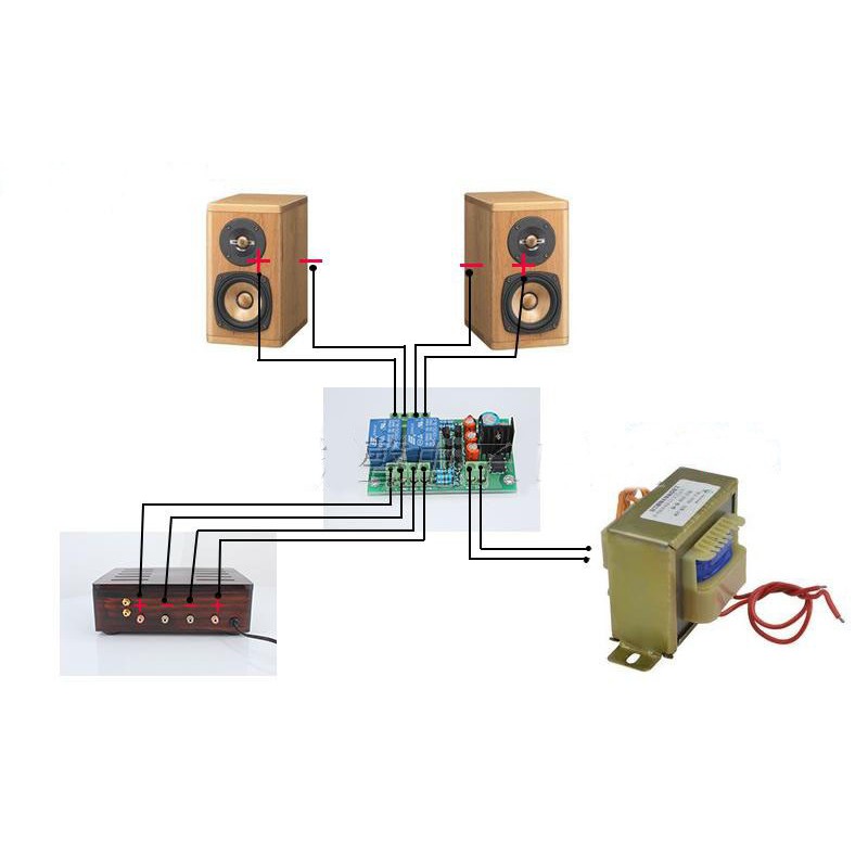 Speaker protection Double relay with boot delay (2013)