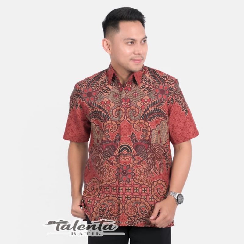 Batik lengan pendek Pria batik lengan pendek Cowok Batik lengan pendek Laki-laki /Batik kantoran Pri