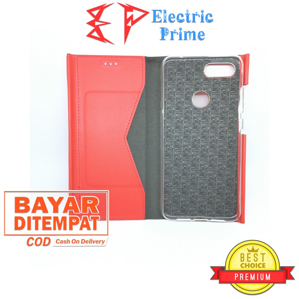 Casing Xiaomi Mi 8 Lite Flip Case Cover Bahan Leather Kulit Tebal