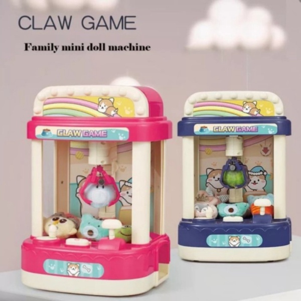 

mainan anak mesin pencapit boneka funny doll machine claw game USB - pink A Diskon