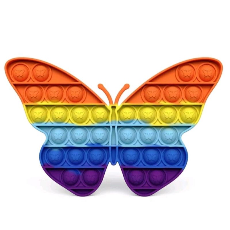 Pop It Fidget Toy Rainbow Mainan Anak Pop it Fidget Toy Murah-Kupu kupu rainbow