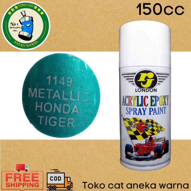 cat semprot 150cc metallic metalik green hijau honda tiger rj london spray paint pilok pilox