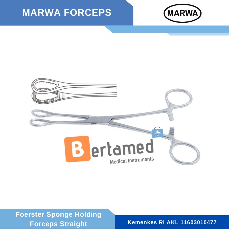 Foerster Sponge Holding Forcep Straight / Klem Kasa