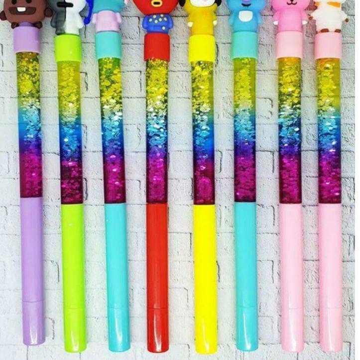 

Trendy 12pc PEN GEL AIR manik BTS BT-21/bolpen BTS/PEN AIR BTS BT21 ..