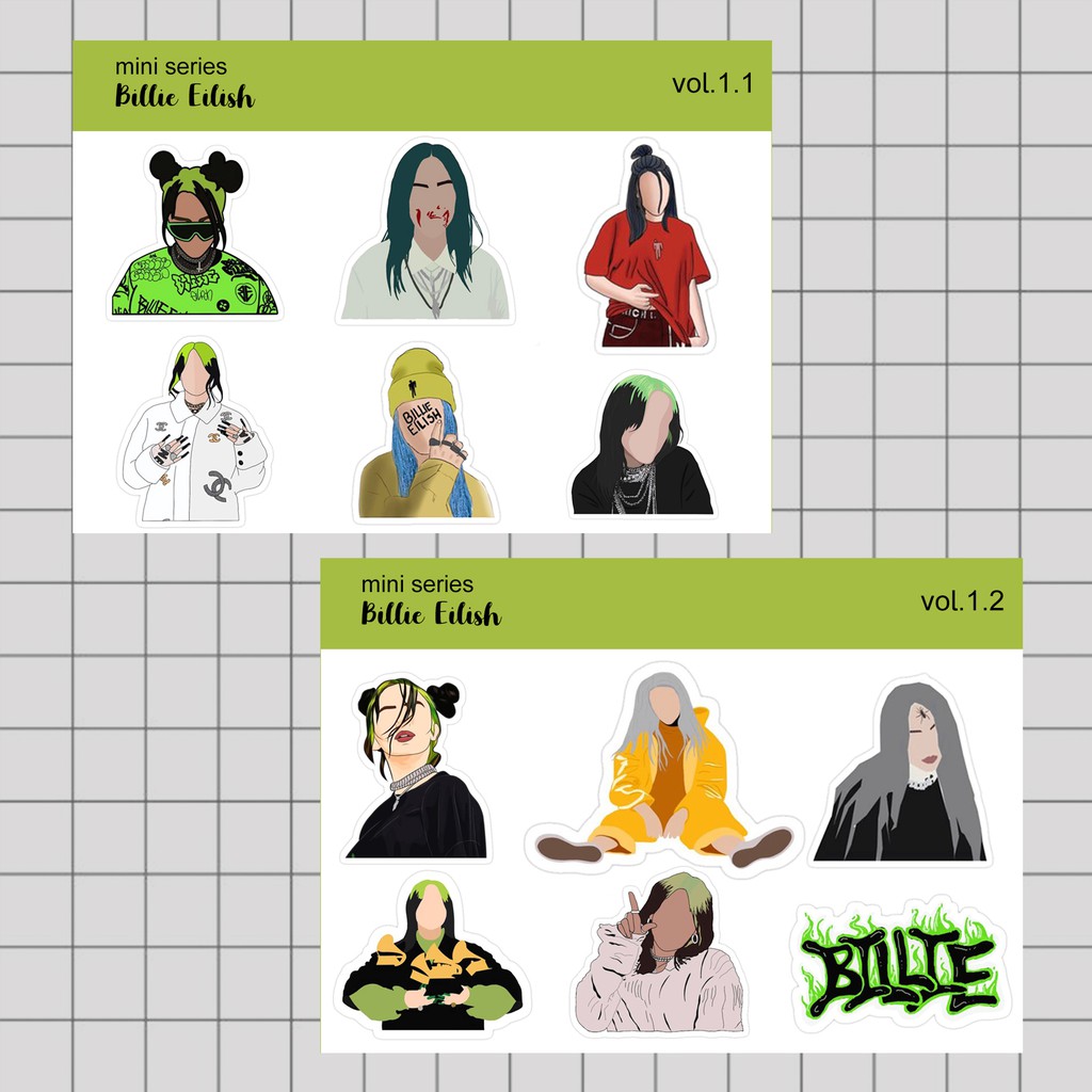 

Stiker Tumblr HP aesthetic / Stiker Laptop custom / stiker HP / Stiker Kpop | BILLIE EILISH MINI 1