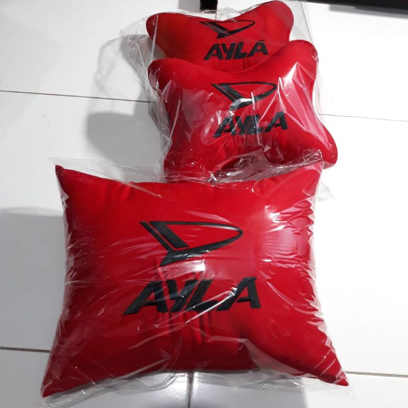 bantal headrest daihatsu ayla aksesoris interior mobil