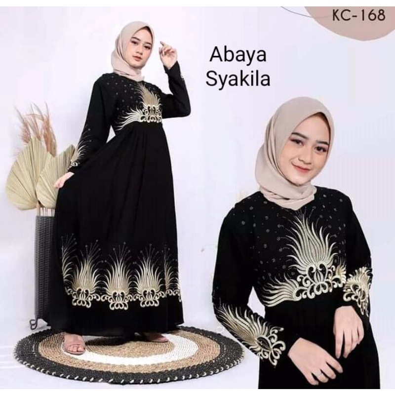 Abaya Basic Hitam Syari Turki Gamis Terbaru Gamis bordir syakila