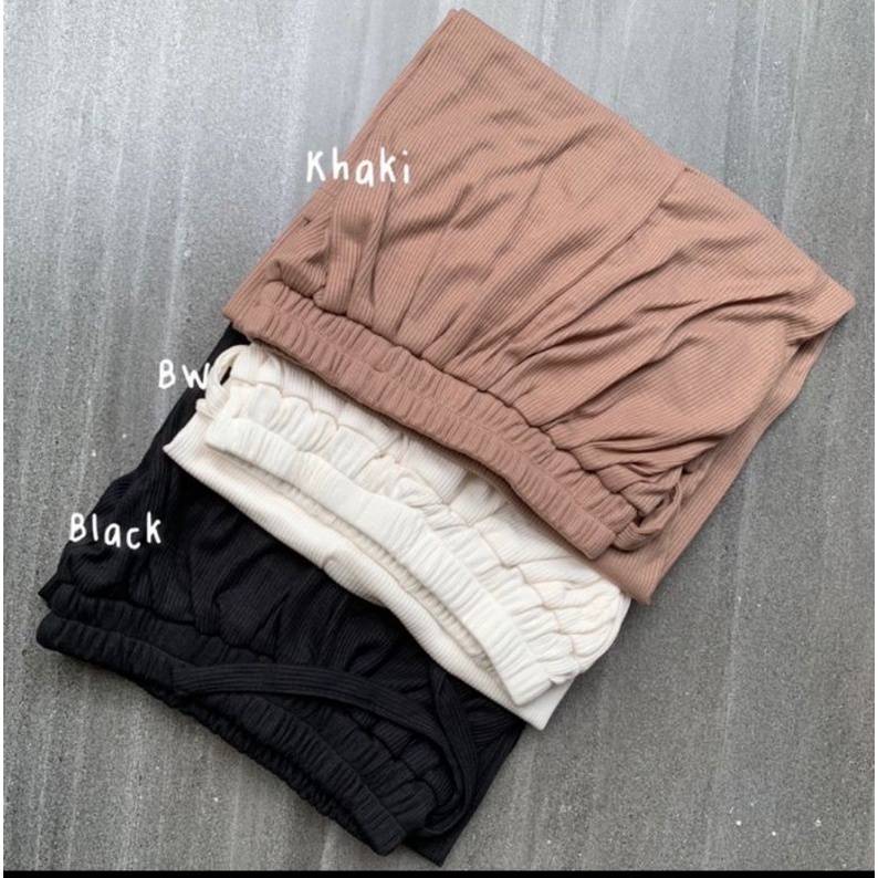 Celana Kulot Knit Pants Highwaist