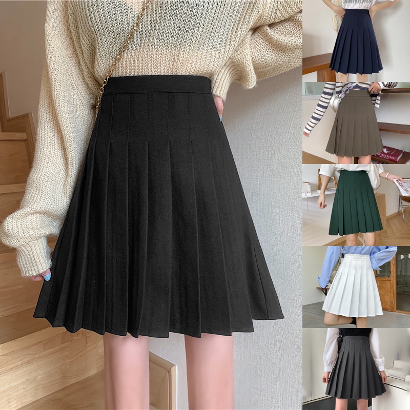 KARAKOREA 888 Tennis Midi Skirt/ Rok Midi/Korean Pleated Skirt/Rok Lipit Lisa/Rok Autumn/Rok Korea Skirt/Rok tennis