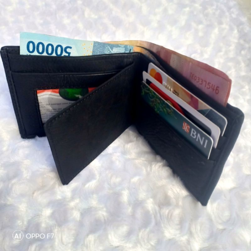 DOMPET KULIT ASLI PRIA JENIS KULIT CRAZY HORSE BLACK DOFF