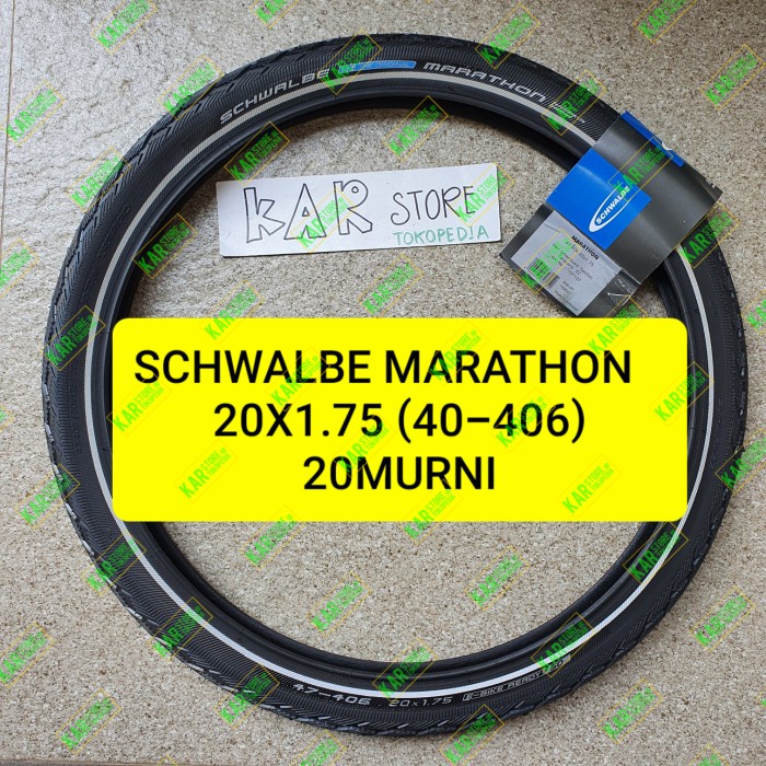 BAN SCHWALBE MARATHON 20X1.75 (47-406) BLACK GREENGUARD 20 406 BEST SELLER
