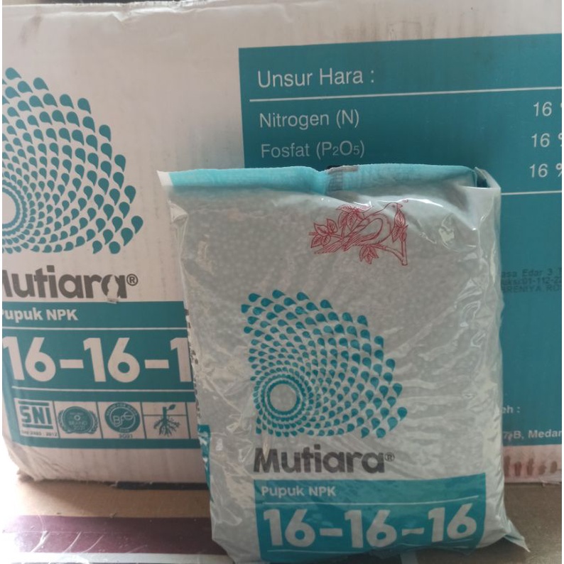 Pupuk NPK Mutiara 16 16 16 Grower Repack 500 gram Meroke Tetap Jaya