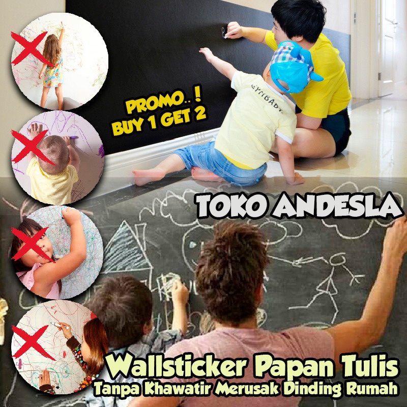 

Wallsticker Papan Tulis Tempel Blackboard Tanpa Khawatir Dinding Kotor