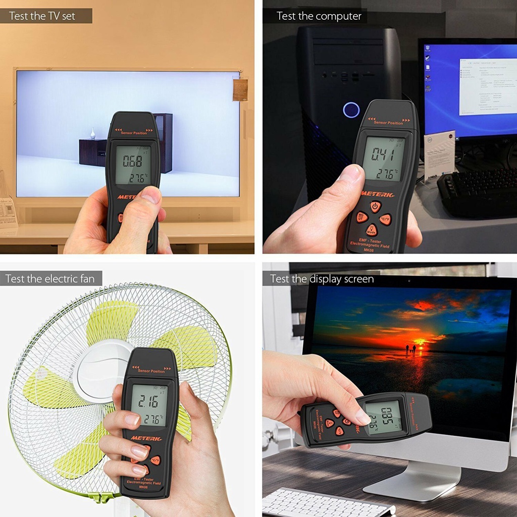 Alat Ukur Radiasi Electromagnetic Radiation MK08 Meterk EMF Meter