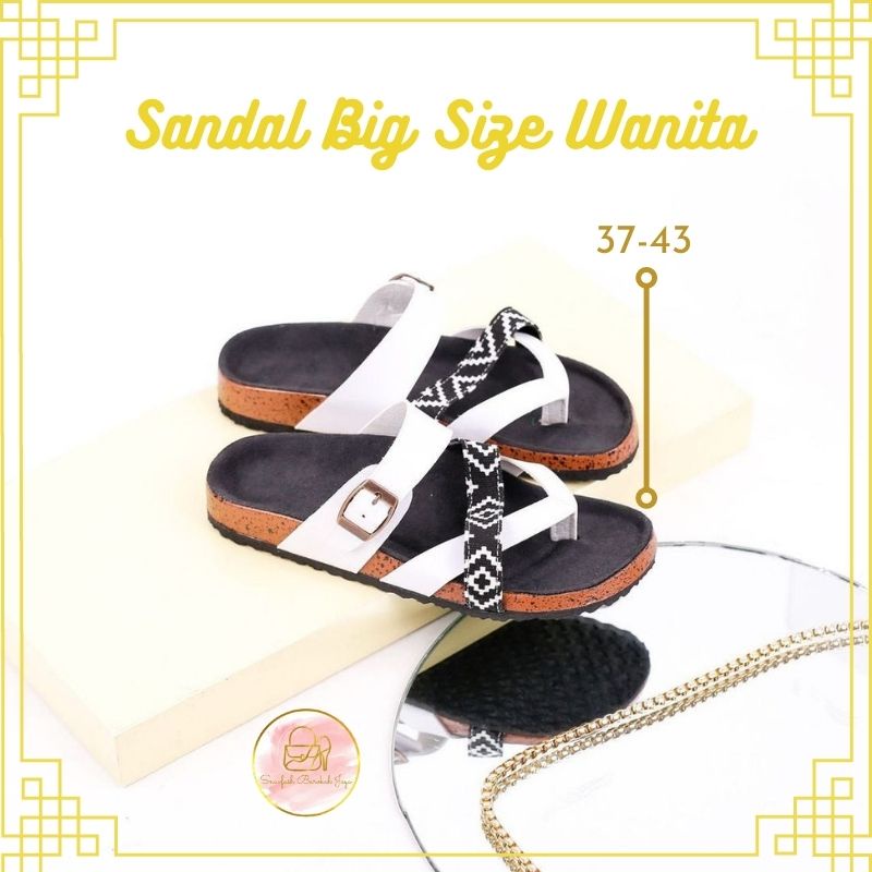 Sandal Etnik Malaga Combi Slip Sendal Teplek Ethnic Birken Murah Sdl 116