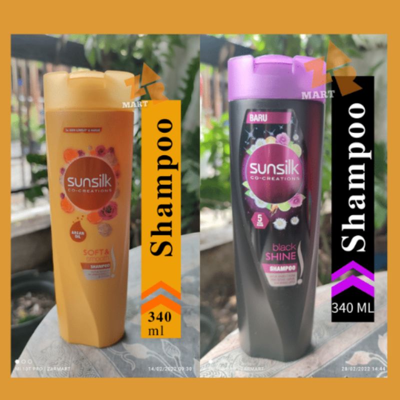 SUNSILK SOFT & SMOOTH KUNING BLACK SHINE HITAM 340 ML SHAMPOO MURAH PROMO