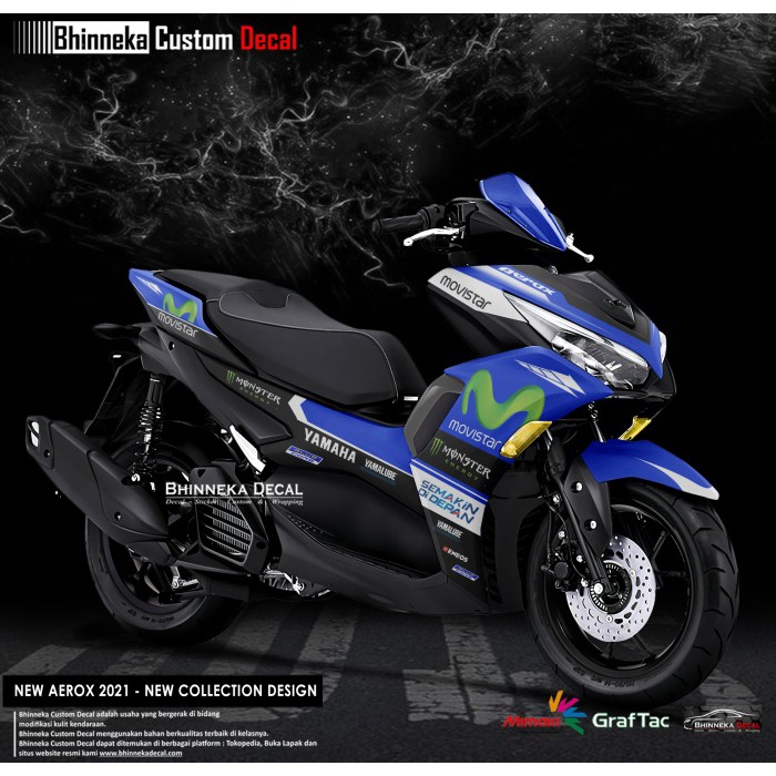 DECAL PREMIUM CLASS NEW AEROX 2021 MOVISTAR