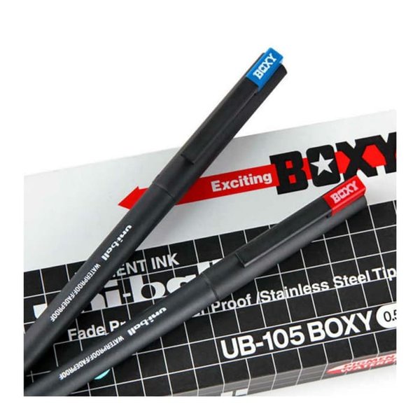 Pulpen Boxy Hitam / Balpoint Boxy Warna Hitam