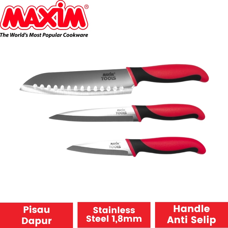 Pisau Dapur Maxim | Pairing Chef Knife Bahan Stainless Steel Stenlis Tajam