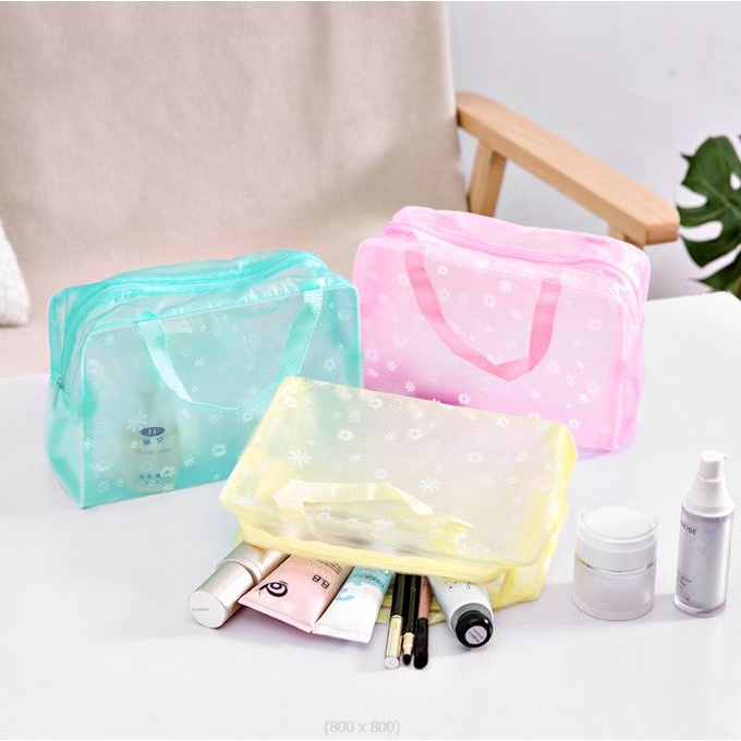 BV.ID KO684 TEMPAT MAKE UP TAS KOSMETIK ANTI AIR BAHAN PVC COSMETIC ORGANIZER TRAVEL BAG