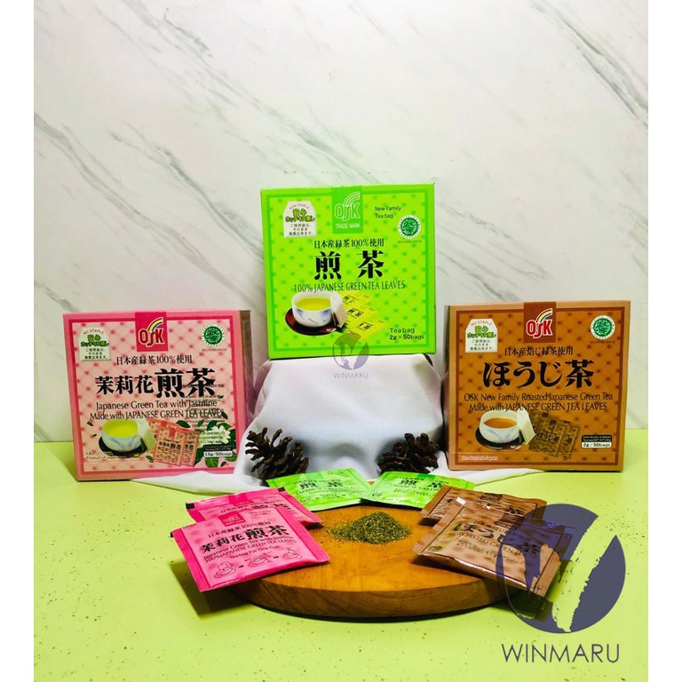 

OSK Japanese Green Tea With Jasmine - Roasted Sesame 50 sachets - Teh Hijau Sachet